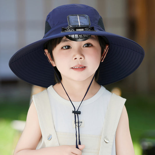 Solar Fan Cap Strong Wind Power Rechargeable