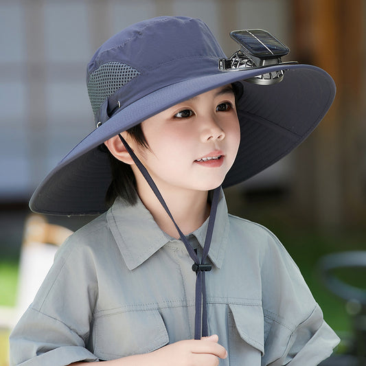 Solar Fan Cap Strong Wind Power Rechargeable