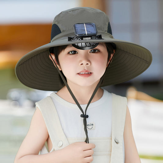 Solar Fan Cap Strong Wind Power Rechargeable