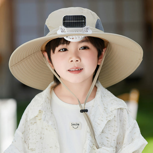 Solar Fan Cap Strong Wind Power Rechargeable