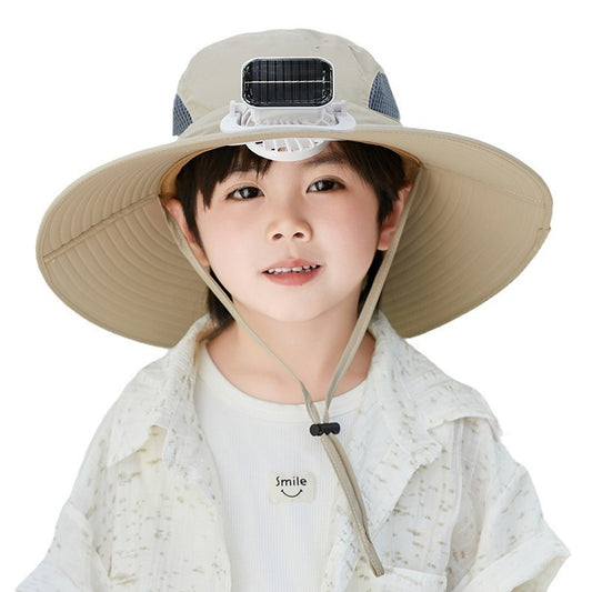 Solar Fan Cap Strong Wind Power Rechargeable