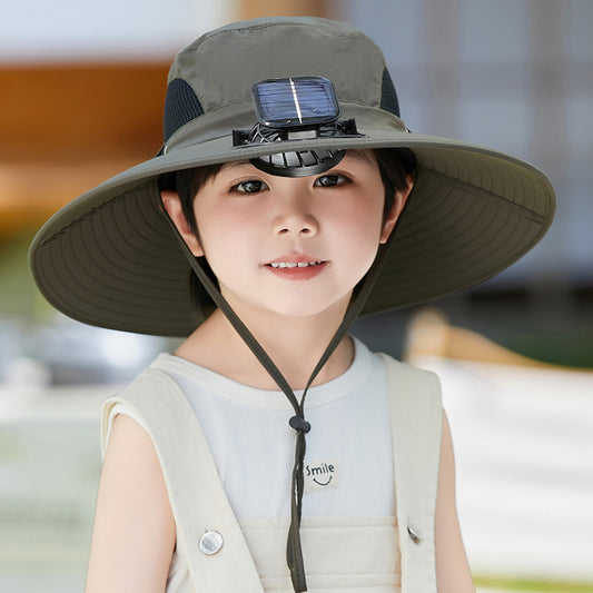 Solar Fan Cap Strong Wind Power Rechargeable