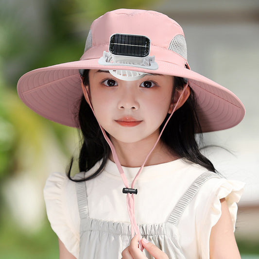 Solar Fan Cap Strong Wind Power Rechargeable