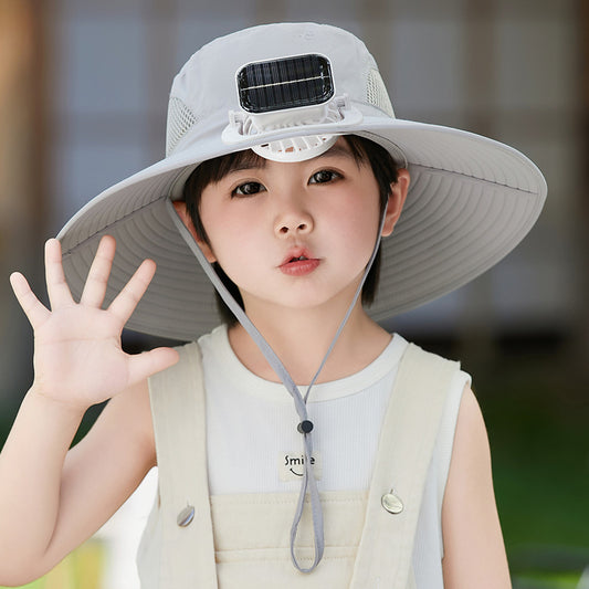 Solar Fan Cap Strong Wind Power Rechargeable