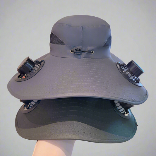 Topi Kipas Solar 35k Terjual🏆 Solar Fan Hat Usb Rechargeable Fan UV Protection