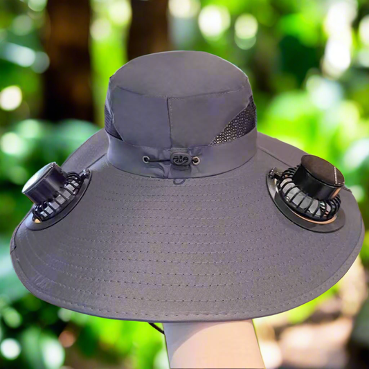 Topi Kipas Solar 35k Terjual🏆 Solar Fan Hat Usb Rechargeable Fan UV Protection