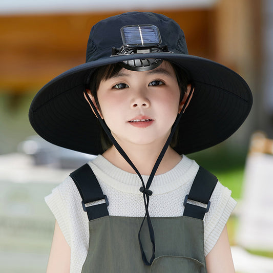 Solar Fan Cap Strong Wind Power Rechargeable